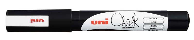 uni-ball, UNI-BALL Chalk-Marker 0,9-1,3mm PWE3MS BLACK schwarz, uni-ball Chalk-Marker, 0.9-1.3mm, schwarz, PWE3MS SCHWARZ