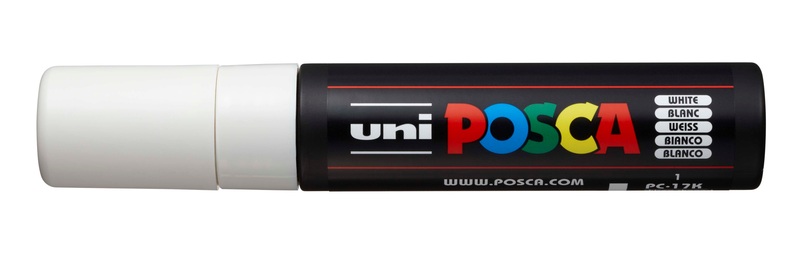 undefined, Uni-Ball uni POSCA PC-17K Marker 1 Stück(e) Weiß Meißel, uni-ball Posca Marker, 15mm, weiss, auf Wasserbasis, PC17K weiss