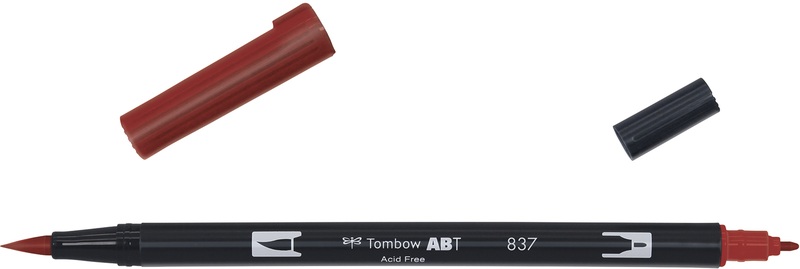 Tombow, Tombow Dual Brush-Pen Dual Brush-Pen, Tombow Dual Brush Pen, wine red, ABT 837