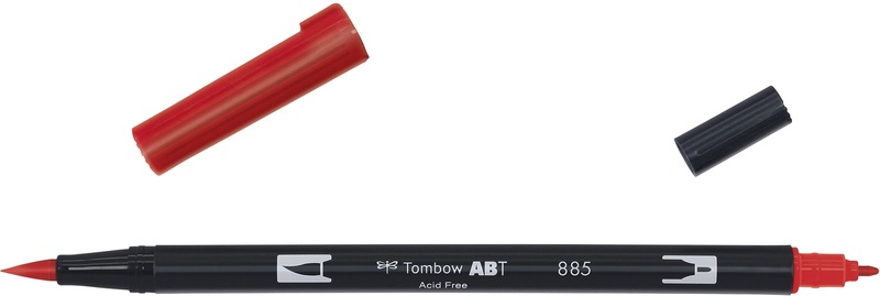 Tombow, Tombow Dual Brush-Pen Dual Brush-Pen, Tombow Dual Brush Pen, warm red, ABT 885