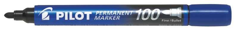 Pilot, PILOT Permanent Marker 100 1mm SCA-100-L Rundspitze blau