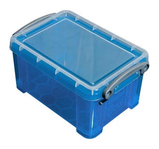 undefined, Really Useful Boxes UB033, Usefulbox Kunststoffbox, 0,3lt, transparent blau, 68501406