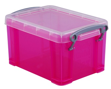 Really Useful Box, Really Useful Box Ordnungsbox 0.7L, Usefulbox Kunststoffbox, 0,7lt, transparent pink, 68501718