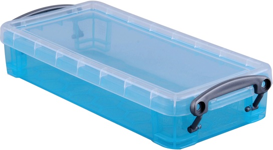 Really Useful Box, Really Useful Box Ordnungsbox 0.55L, Usefulbox Kunststoffbox, 0,55lt, transparent blau, 68501617