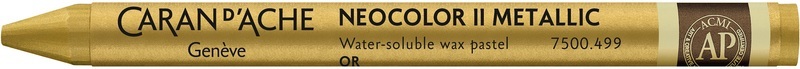 Caran d'ache, CARAN D'ACHE Wachsmalstift Neocolor II 7500.499 gold, Caran d'Ache Wachsmalstift, Neocolo II, gold, 7500.499
