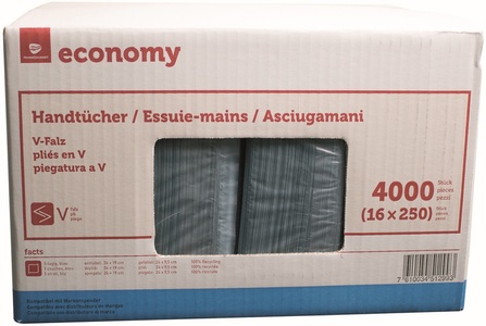 Neutral, NEUTRAL Falthandtuch 1lg. 24x24cm 992932.60 blau, V-Falz 16x250 Blatt, Neutral Falthandtuch 1lg., 24cm x 24cm, blau, V-Falz, 992932.6, (16 x 250 Blatt)