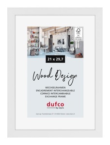 dufco, DUFCO Holz-Bilderrahmen 21x29.7cm 1610.80589 Toronto weiss