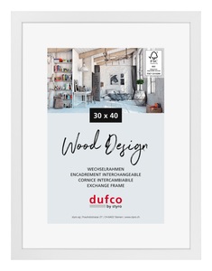 dufco, DUFCO Holz-Bilderrahmen 30x40cm 1610.80592 Toronto weiss