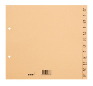undefined, BIELLA Register Karton braun A4 19441300 Dez. - Jan., Biella Register Karton, braun, A4, Dez.-Jan., 194413