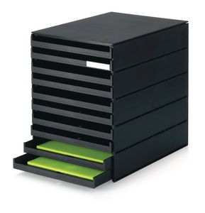 styro, Styro Schubladenelement styroval pro, Styro Schubladenbox styroval pro, C4, schwarz, 10 Schubladen, 14-8002.90