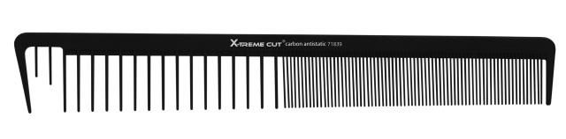 AKASHI, Carbon Haarschneide - Mèchekamm, AKASHI Haarschneide-Mèchekamm Schwarz 20 cm