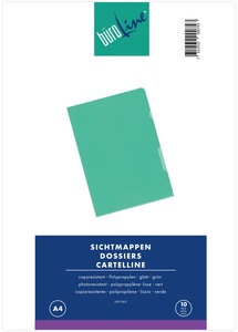 undefined, BÜROLINE Sichtmappen A4 620063 grün 10 Stück, BÜROLINE Sichtmappen A4 620063 grün 10 Stück