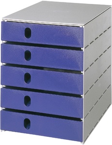 styro, STYRO Schubladenbox grau 16-800038 5 Fächer, STYRO Schubladenbox grau 16-800038 5 Fächer