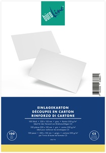 Büroline, BÜROLINE Einlagekarton für C5 306714 550g, grau 100 Stü, BÜROLINE Einlagekarton für C5 306714 550g, grau 100 Stück