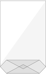 Büroline, BÜROLINE Kreuzboden Beutel 120×225mm 423003 transparent 10, BÜROLINE Kreuzboden Beutel 120×225mm 423003 transparent 10 Stück