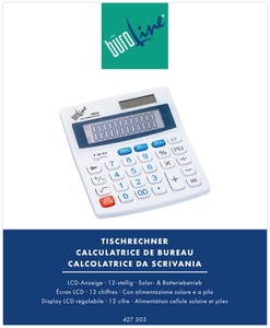 undefined, BÜROLINE Tischrechner 427503 12 - stellig, BÜROLINE Tischrechner 427503 12 - stellig