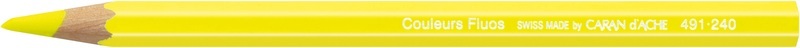 Caran d'ache, CARAN D'ACHE Farbstift Classic 491.240 gelb fluo, Caran d'Ache Farbstifte Classic, gelb fluo, 491.240