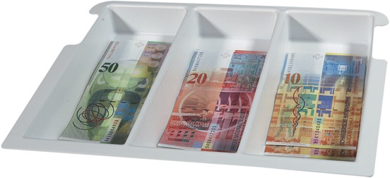 Rieffel, RIEFFEL Geldkassetten Einsatz 7NOTENFAC 28,6×23×4,6cm 3-te, RIEFFEL Geldkassetten Einsatz 7NOTENFAC 28,6×23×4,6cm 3-teilig