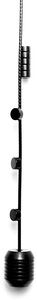 undefined, Foto-Leine STEELY DAN BLACK 150 cm, Trendform Fotoleine, STEELY DAN BLACK, 150cm, TF1150, (8 Magnete)