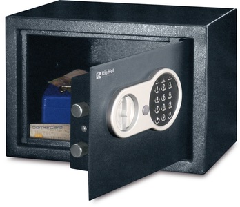 Rieffel, Rieffel HSG-16-E Tresor, Rieffel Sicherheitsbox, 200mm x 350mm x 250mm, schwarz, HGS-16 E