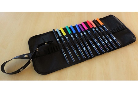 Tombow, Tombow Filzstifte Set Filzstifte Set, Tombow Geschenkset Dual Brush 12er Etui Grundtöne