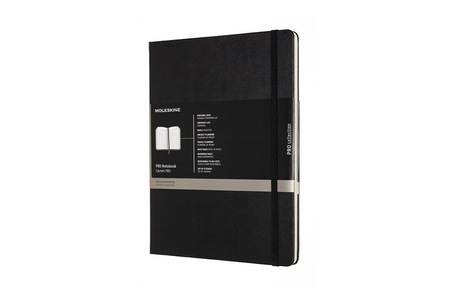 undefined, Moleskine Professionelles Notizbuch XL, Hard Cover, Schwarz, Moleskine Notizbuch Pro, 25cm x 1,5cm x 19cm, schwarz, 192 Seiten, 620800
