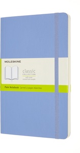 MOLESKINE, Moleskine Notizbuch Large/A5 Blanko, Hortensien Blau, Moleskine Notizbuch, SC, L/A5, blanko, hortensienblau, 192 Seiten, 850949