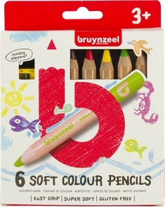 Bruynzeel, BRUYNZEEL Buntstifteset Kids dick 60119006 6 Farben, Bruynzeel Buntstifteset Kids dick, 60119006, (6 Farben)