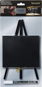 Securit, SECURIT Kreidetafel-Staffelei MINI MNI-BL-KR-1 schwarz 24.4x15x13.5cm, Securit Kreidetafel-Staffelei, MINI, schwarz, 24.4cm x 15cm x 13.5cm, MNI-BL-KR-1