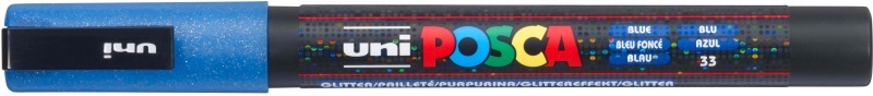 uni-ball, UNI-BALL Posca Marker 0.9-1.3mm PC-3ML BLUE glitzer blau