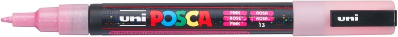 uni-ball, UNI-BALL Posca Marker 0.9-1.3mm PC3-ML PINK glitzer rosa, uni-ball Posca Marker, 0.9-1.3mm, glitzer rosa, PC3-ML PINK
