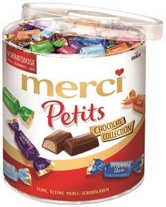 Storck, Storck Schokoladen-Pralinen Merci Petits, Storck Schokoladen-Pralinen Merci Petits Dose 1 kg