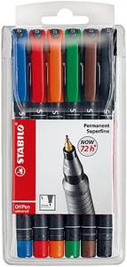 undefined, STABILO OHP Pen permanent 0,4mm 841/6 6er Etui, Stabilo OHP Pen permanent, S, 841/6, (6er Etui)