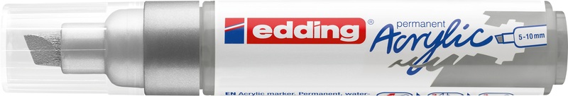edding, EDDING Acrylmarker 5000 5-10mm 5000-923 silber sdm, Edding Acrylmarker 5000, 5-10mm, silber sdm, 5000-923