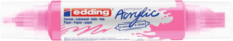 edding, edding Acrylmarker 5400, neonpink, Edding Acrylmarker 5400, double liner, neonpink, 5400-069