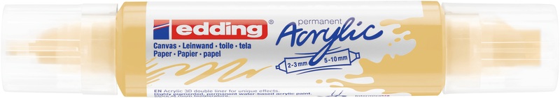 edding, edding Acrylmarker 5400, pastellgelb, Edding Acrylmarker 5400, double liner, pastellgelb sdm, 5400-915