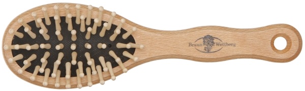 HairForce, Holzbürsten mit echten Holzstiften, Braun & Wettberg Holzbürste Klein Oval
