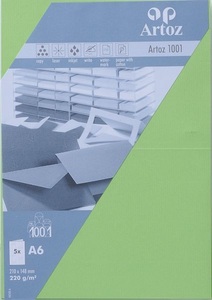 undefined, Artoz 10732226-305 Tintendruckerpapier, ARTOZ Karten 1001 A6 107322263 220g, birkengrün 5 Blatt