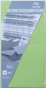 undefined, Artoz 10745226-305 Druckerpapier Grün, ARTOZ Karten 1001 310x155mm 107452263 220g, birkengrün 5 Blatt