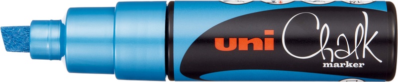 uni-ball, UNI-BALL Chalk Marker 8mm PWE-8K METALLIC BLUE Metallic blau, uni-ball Chalk Marker, 8mm, Metallic blau, PWE-8K METALLIC BLUE