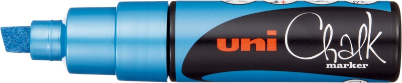 uni-ball, UNI-BALL Chalk Marker 8mm PWE-8K METALLIC BLUE Metallic blau