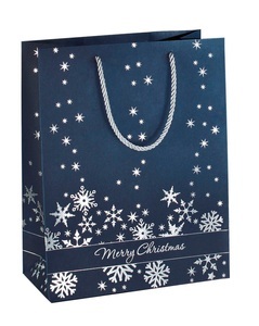 Sigel, Sigel Geschenktasche Silver Snowflakes Set, SIGEL Geschenktasche Silver GT110 Snowflakes,260x330x125mm 3 St.