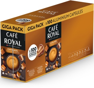 Café Royal, CAFE ROYAL Kaffeekapseln XXL 11005223 Caramel 100 Stk., Café Royal Kaffee-Kapseln aus Aluminium