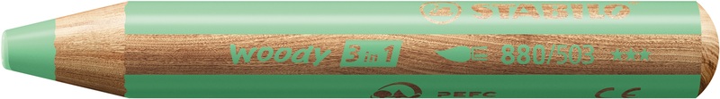Stabilo, Stabilo Farbstifte Woody 3 in 1, pastell grün, 880/503, STABILO Farbstifte Woody 3 in 1 880/503 pastell grün