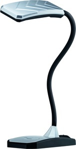Hansa, Hansa LED-Schreibtischlampe TWIST Höhe 390 mm silber, HANSA Tischleuchte 41-5010.655 LED Twist silber