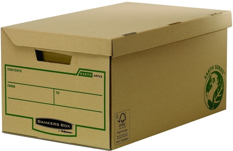 Fellowes, Fellowes Archivschachtel BankersBox, Fellowes Archivschachtel BankersBox EarthSeries Klappbox Braun
