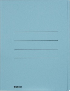 Biella, Biella Einlagemappe A4 3 Rillen, BIELLA Einlagemappe 25040005U A4 Karton blau