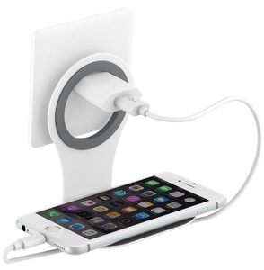 undefined, XLayer 211760 Halterung Passive Halterung Handy/Smartphone Weiß, Xlayer Steckdosenhalterung, weiss, gummierte Oberfläche