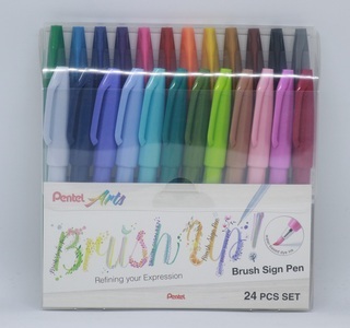 Pentel, PENTEL Brush Sign Pen SES15C-24ST1 24 Farben, Etui, PENTEL Brush Sign Pen SES15C-24ST1 24 Farben, Etui
