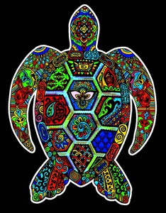 TataRuga, Bild aus Samt zum Ausmalen Bild aus Samt zum Ausmalen, TATARUGA Samtbild A4 S23 Schildkröte